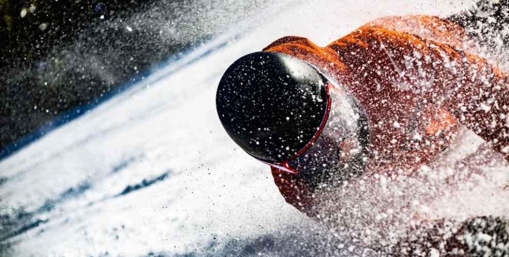 Snowboard helmet and goggles