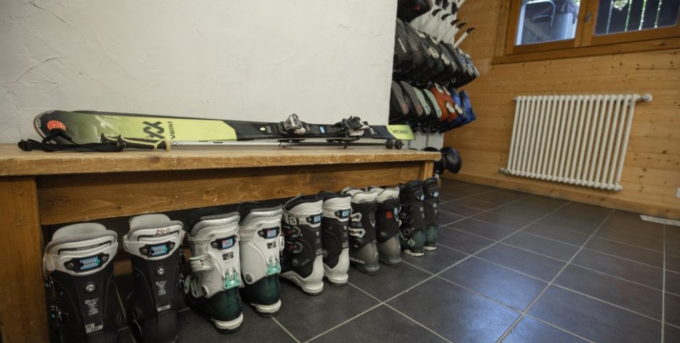 boot room in morzine ski chalet
