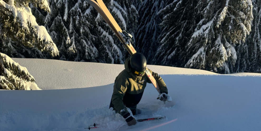 waist deep powder in Avoriaz