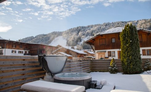 Private Hot Tub in Morzine Chalet