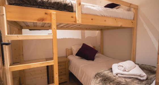 bunk room in central morzine ski apartment.jpg