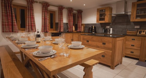 Chalet Five25 ski chalet self catered kitchen morzine