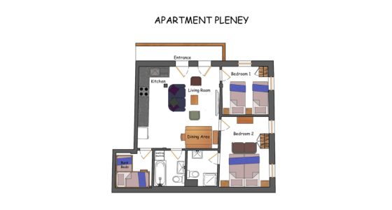 Apartment Pleney Floorplans