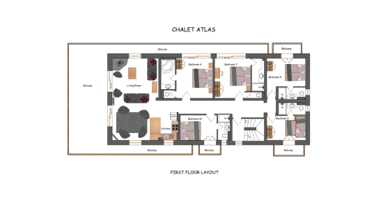 Chalet Atlas first floor floor plan