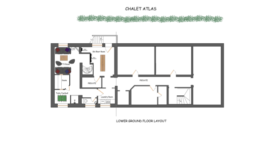 Chalet Atlas floorplan basement