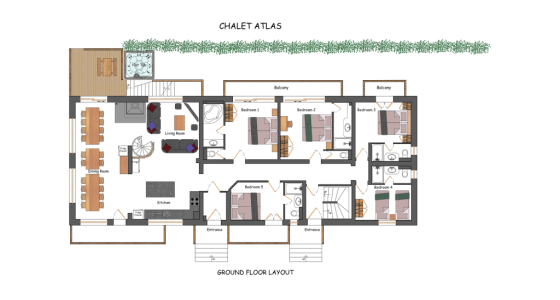 Chalet Atlas Flooorplan ground floor