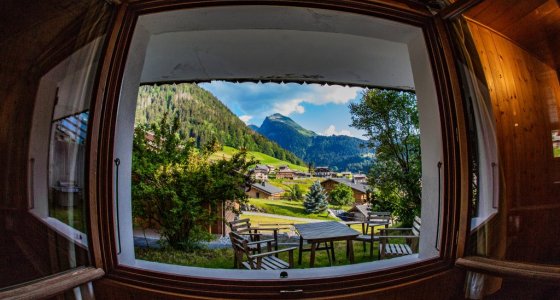 ski season accommodation in Morzine view