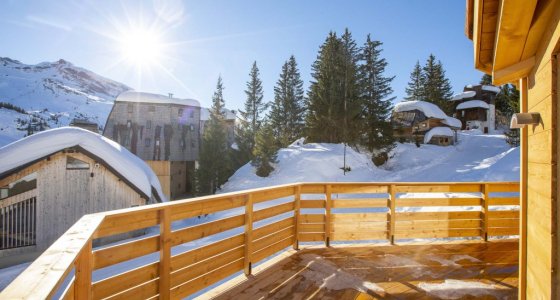 Chalet Arkor Avoriaz terrace snow view