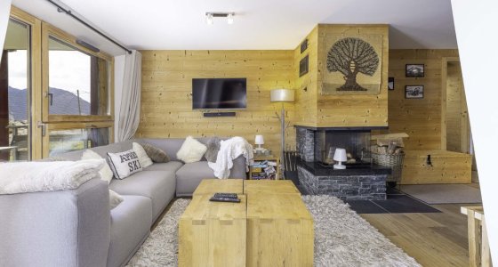 Apartment Kouria Avoriaz lounge fireplace
