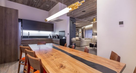 Chalet Aspen Avoriaz dining kitchen