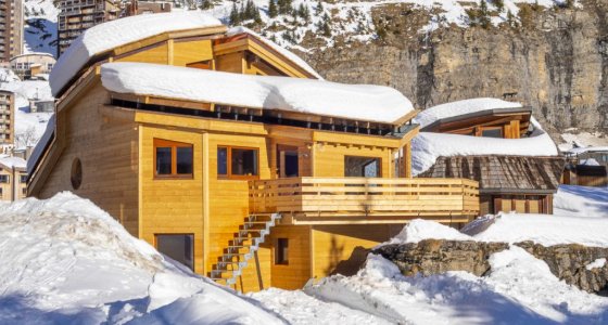 Chalet Arkor Avoriaz chalet exterior snow