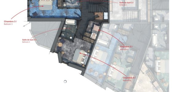 Chalet Aspen Avoriaz floor plan level 3