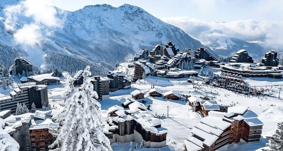 Avoriaz ski resort under fresh snow