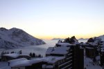 Apartment Alpages Charming Avoriaz snowy sunset view