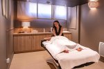 Massage treatment room in the hotel spa